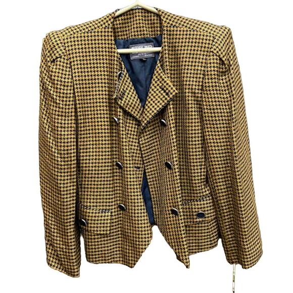 Stirling Cooper Jackets & Blazers - Vintage Stirling Cooper Petite Yellow and Black Jacket Size 12